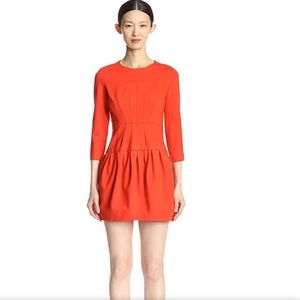 Anthropology dRA Coral 3/4 Sleeve Sharm Dress Size Small